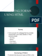 Creating Forms Using HTML