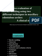 Comparative Evaluation of Border Molding Using Two Different Techniques in Maxillary Edentulous Arches: A Clinical Study