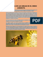 Importancia abejas polinización
