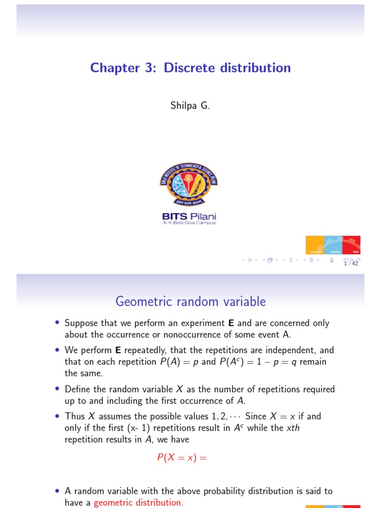 Geometric and Binomial Distributions Explained PDF Probability Distribution Random Variable