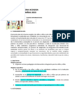 Plan de La Buena Acogida A Los Niños Y Niñas 2023: Datos Informativos