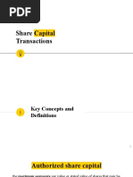 Share Capital Transactions