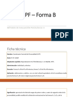 16 PF - Forma B: Métodos de Evaluación Psicológica Iii