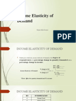 Income Elasticity of Demand: Rhyan Mike Bacaro