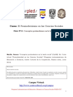 Curso: El Posmodernismo en Las Ciencias Sociales: Clase Nº11