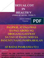 Virtual Cot IN Health V: (Third Quarter - Week 7)