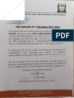 Declaração e Certificado