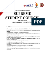 Supreme Student Council: Guidelines For "BAND ERA"