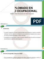 Modulo 3 - Tipos de Programas de Salud Ocupacional