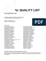 Journal Quality List 2021