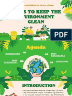Green and Brown Colorful Illustrated Environmental Campaign Presentation