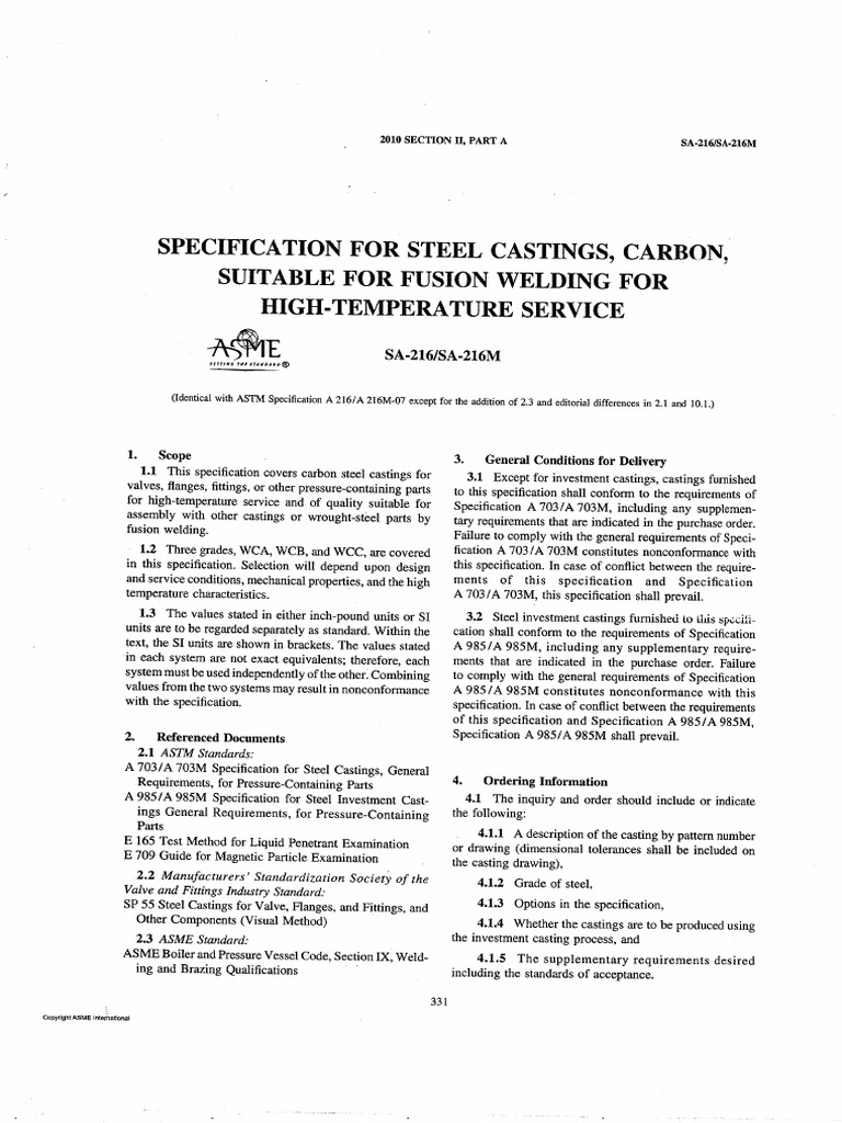 ASTM 216 Special | PDF