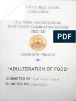"Adulteration of Food: Chalakudy