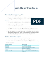 Summary - Disposable Diaper Industry