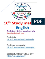 Zeal Study Materials for 10th English