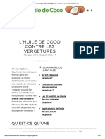 Combattez EFFICACEMENT Les Vergetures Grâce À L'huile de Coco !