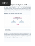 Applet Life Cycle in Java