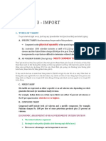 Chapter 3 - Import: 1. Types of Tariff