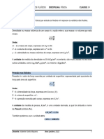 Unidade 3: Estática Dos Fluídos Disciplina: Física Classe: 9