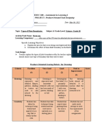 Product Oriented Rubrics