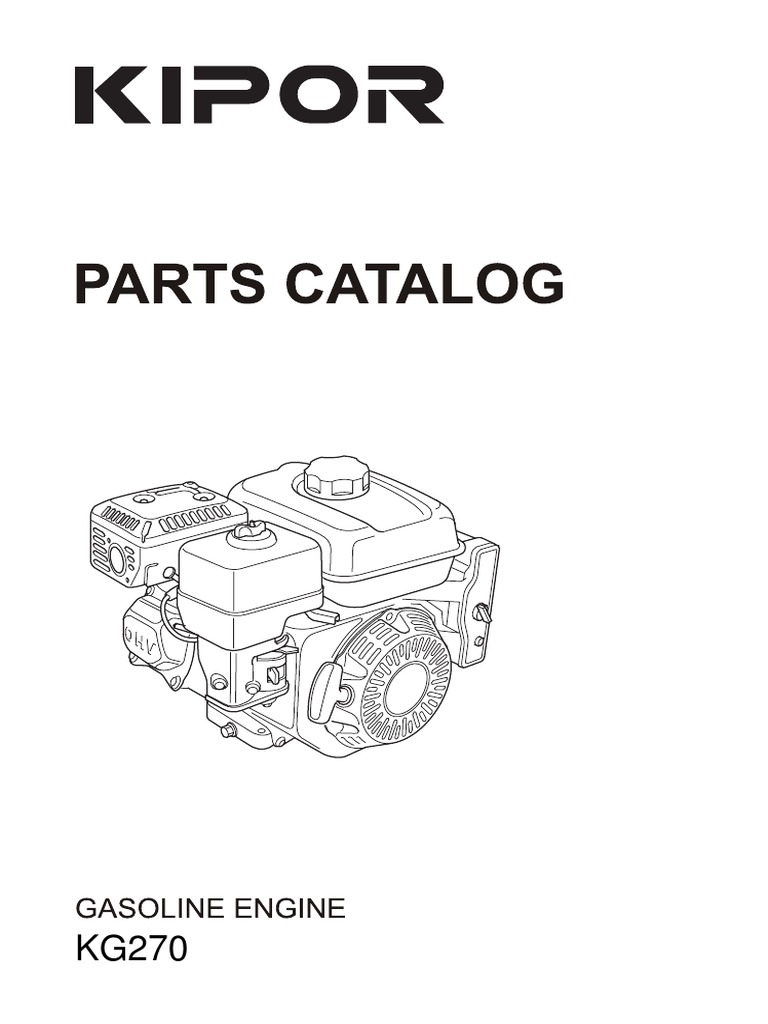 Деталировка двигателя Kipor KG270 | PDF | Rotating Machines | Engines