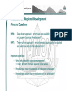 Indicators On Regional Development: Aims and Questions