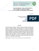 Projeto de extensão sobre relações étnico-raciais nos currículos escolares