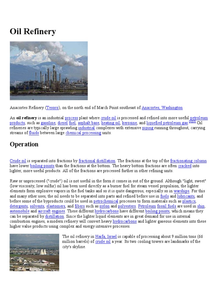 Oil Refinery | PDF