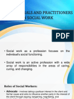 Professionals and Practitioners in Social Work