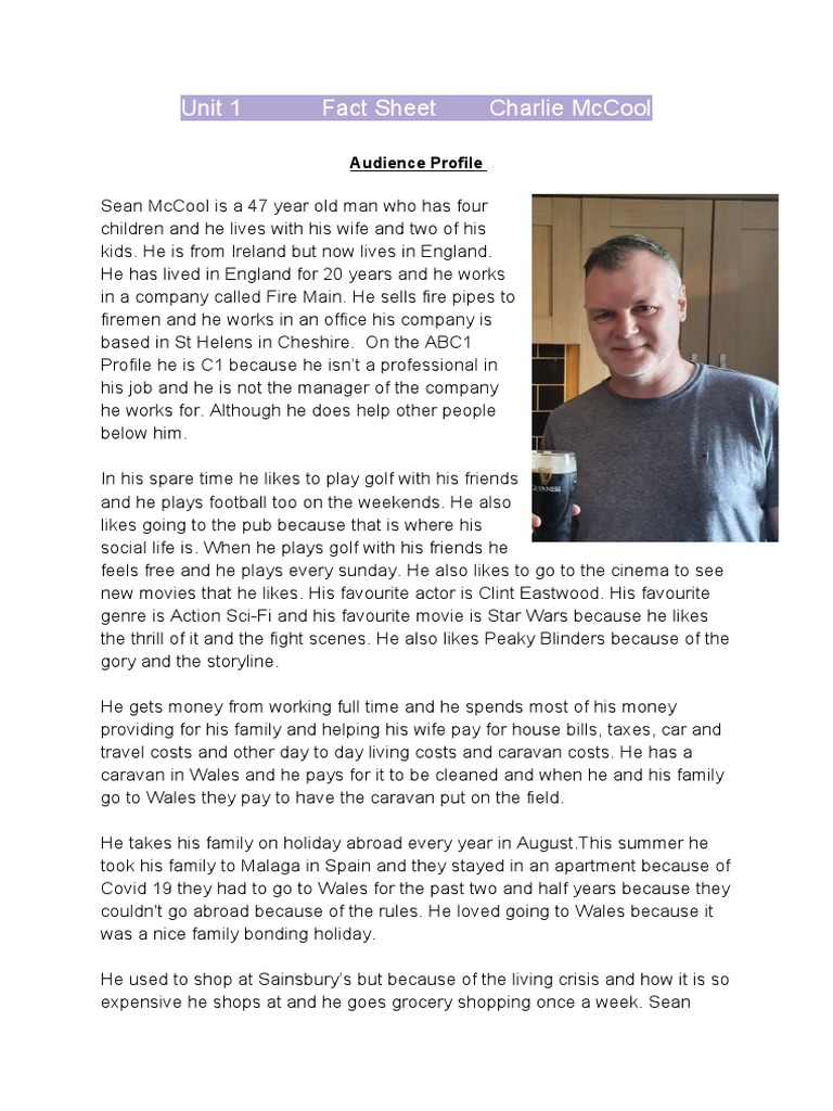 Sean McCool: Family Man & Film Enthusiast | PDF
