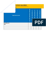 User authorization matrix for controlling area roles