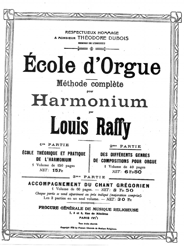 LouisRaffy Ecole d'Orgue 2ndPart 1of5 | PDF