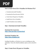 How To Install Parrot OS in VirtualBox On Windows PCs