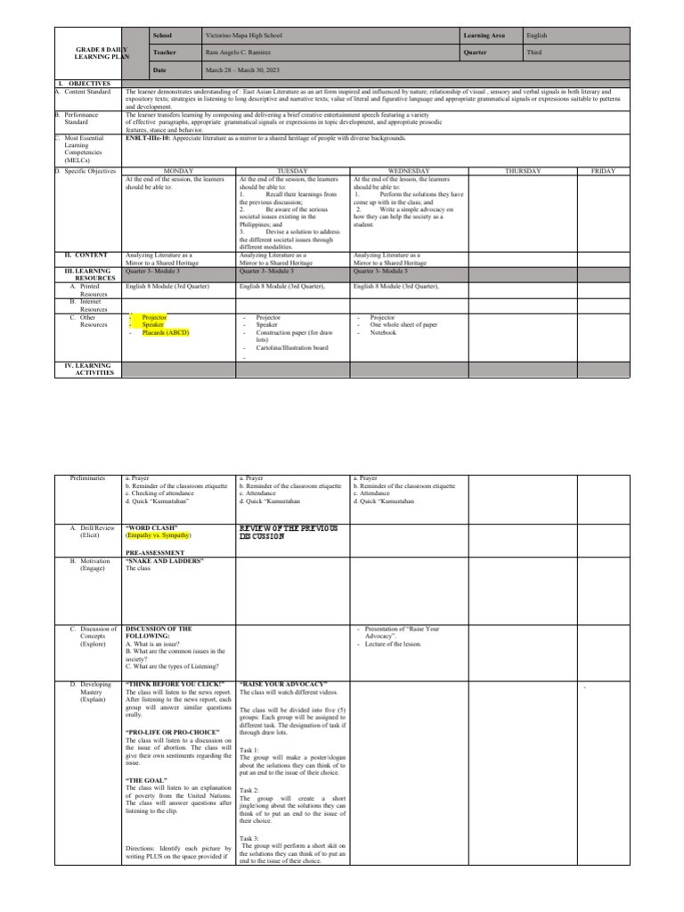 Quarter 3 Module 4 Dll Pdf Learning Cognitive Psychology