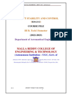 Aircraft Stability and Control : Malla Reddy College of Engineering & Technology