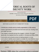 Historical Roots of Community Work: Lecture 1: Introduction To Social Work With Communities