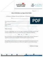 Lettre D'affectation À Un Stage de Fin D'études