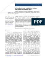 The Study of Dragonfly Diversity As Bioindicator of Water Quality in STP