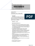 Informe:: Estudio: Pet-Tc RADIOFÁRMACO: Flúor - 18 Glucosa (FDG)