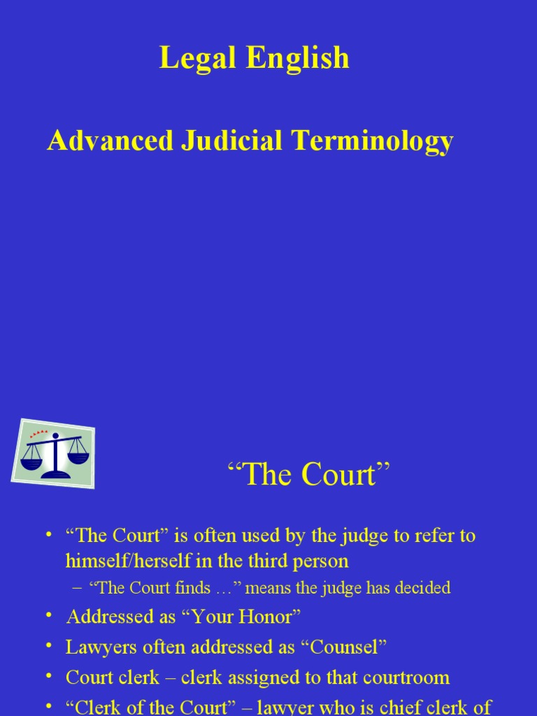 Advanced Legal English Terminology Guide | PDF | Summary Judgment | Trials