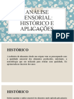 Histórico Da Análise Sensorial de Alimentos