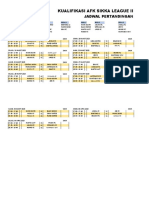 JADWAL PERTANDINGAN Kualifikasi AFK SL II 23