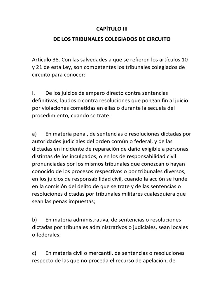 Competencias de Tribunales Colegiados | PDF | Sentencia (ley) | Gobernancia