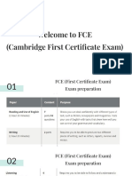 Welcome To FCE (Cambridge First Certificate Exam)