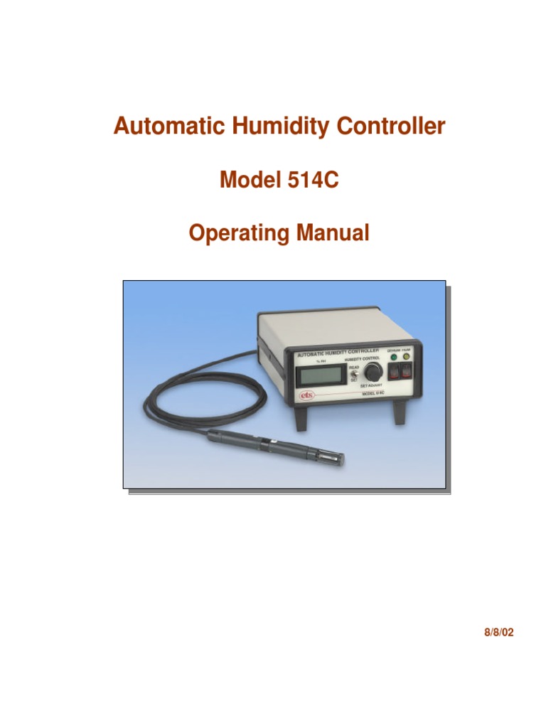Model 514C Humidity Controller Manual | PDF | Humidity | Electrical ...