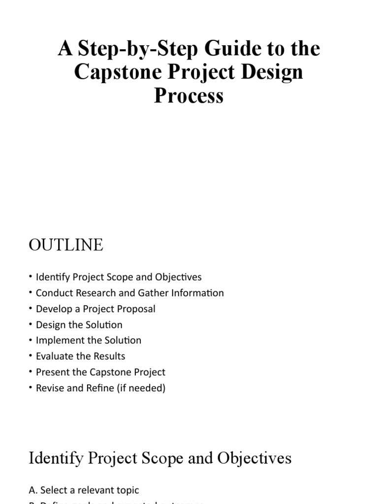 Capstone Project Design Guide | PDF