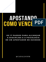 Os 17 passos para desenvolver a disciplina e psicologia de um apostador de sucesso