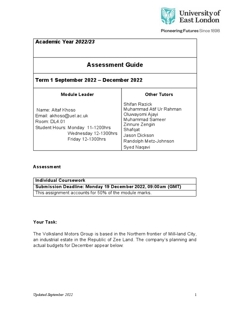 UEL Assessment Guide 2022/23 | PDF | Turnitin | Economies