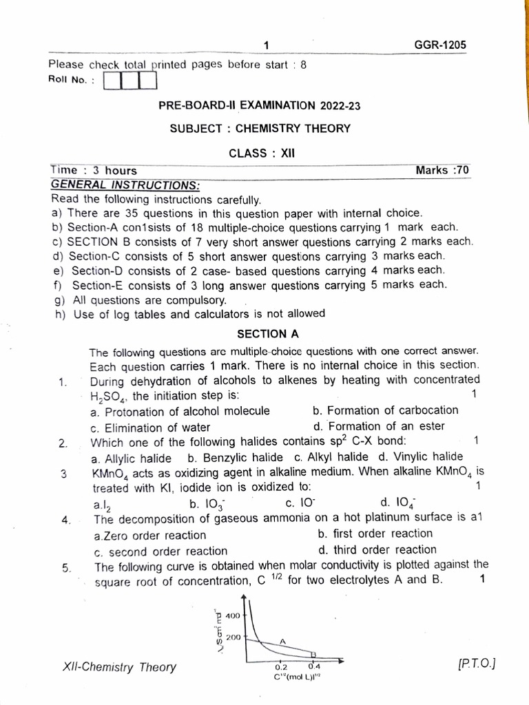 12TH CHEMISTRY PUBLIC QUESTION PAPER 2023 PDF DOWNLOAD visual data 4