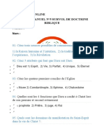 Iibtt-Online Epreuve Manuel N°5 Survol de Doctrine Biblique Prénom: Nom